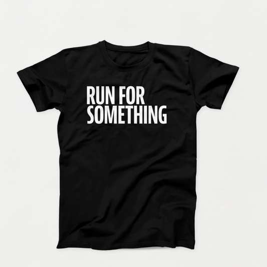 Run for Something Black Unisex Crew