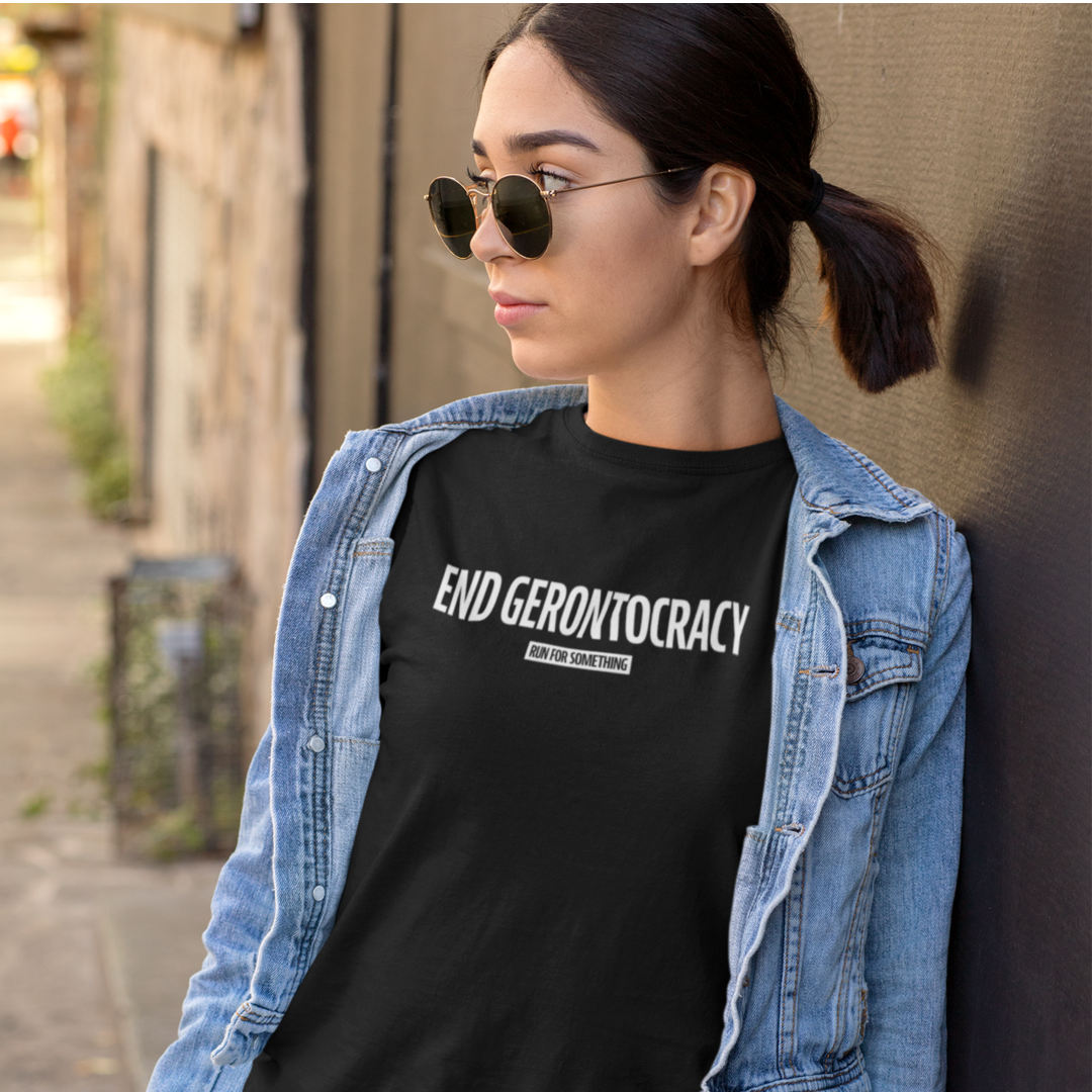 End Gerontocracy Block T-Shirt