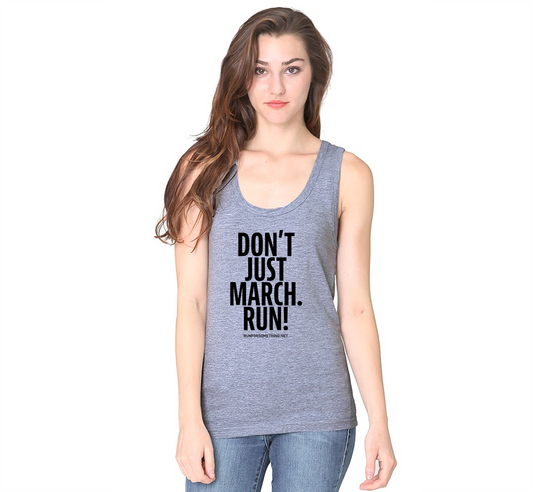 Don't Just March Unisex Grey Tank